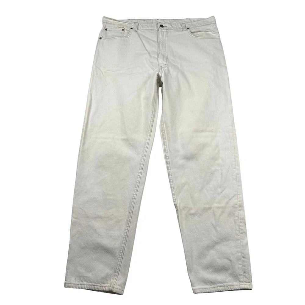 Vintage Levis 550 Jeans Mens 42x32 (fits 39x32) White Taper 1990s Y2K USA